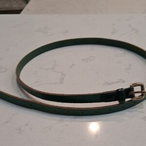 J. Crew Green Belt with Silver Buckle.